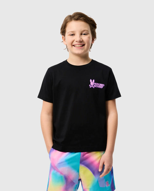 PSYCHO BUNNY CAMISETA NIÑO CUELLO REDONDO NEGRO