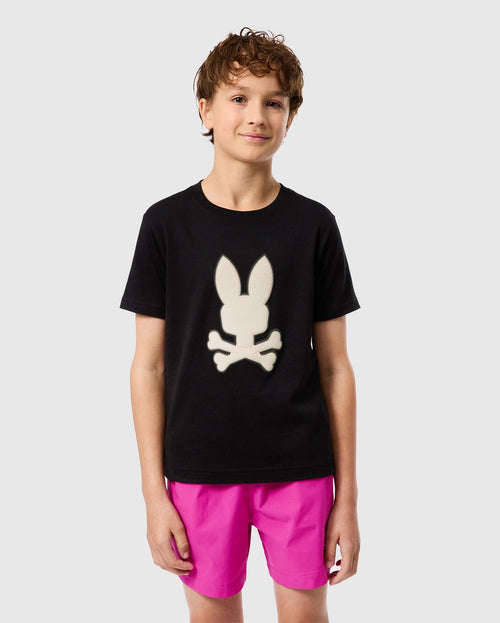 PSYCHO BUNNY CAMISETA NIÑO CUELLO REDONDO NEGRO