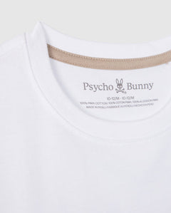 PSYCHO BUNNY CAMISETA NIÑO CUELLO REDONDO BLANCO