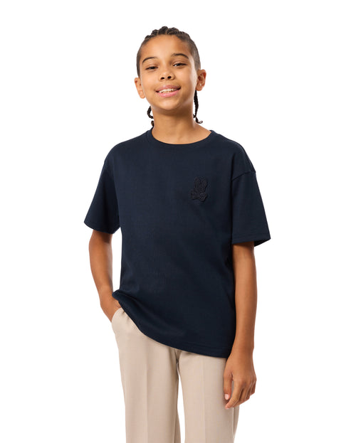 PSYCHO BUNNY CAMISETA NIÑO CUELLO REDONDO AZUL