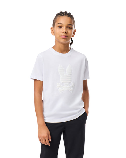 PSYCHO BUNNY CAMISETA NIÑO CUELLO REDONDO BLANCO