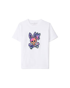 PSYCHO BUNNY CAMISETA NIÑO CUELLO REDONDO BLANCO