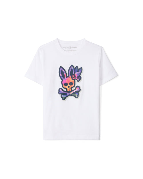PSYCHO BUNNY CAMISETA NIÑO CUELLO REDONDO BLANCO