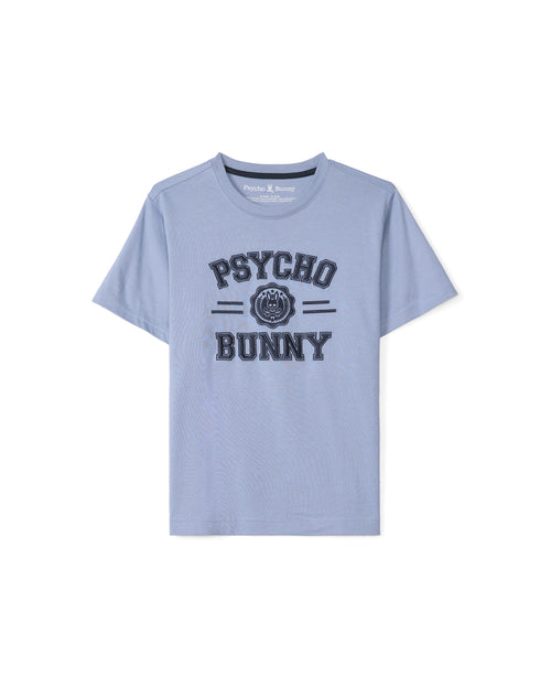 PSYCHO BUNNY CAMISETA NIÑO CUELLO REDONDO AZUL