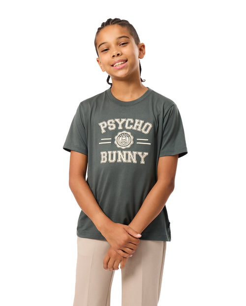 PSYCHO BUNNY CAMISETA NIÑO CUELLO REDONDO VERDE