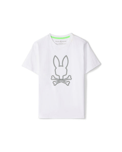 PSYCHO BUNNY CAMISETA NIÑO CUELLO REDONDO BLANCO