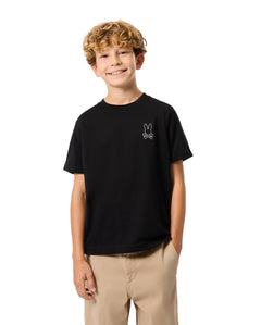 PSYCHO BUNNY CAMISETA NIÑO CUELLO REDONDO NEGRO
