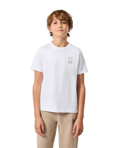 PSYCHO BUNNY CAMISETA NIÑO CUELLO REDONDO BLANCO
