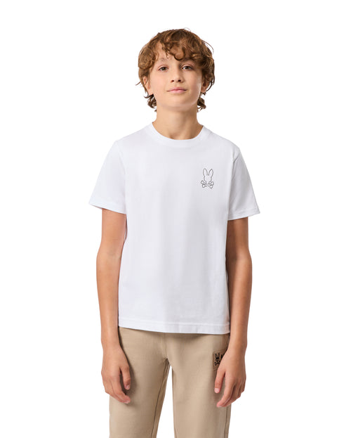 PSYCHO BUNNY CAMISETA NIÑO CUELLO REDONDO BLANCO