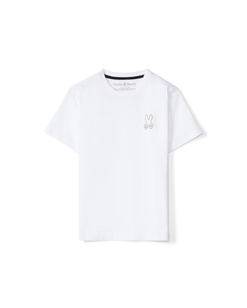 PSYCHO BUNNY CAMISETA NIÑO CUELLO REDONDO BLANCO