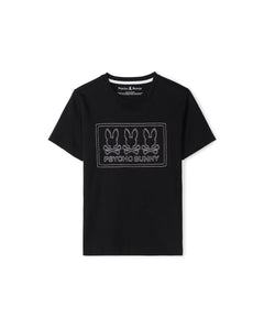 PSYCHO BUNNY CAMISETA NIÑO CUELLO REDONDO NEGRO