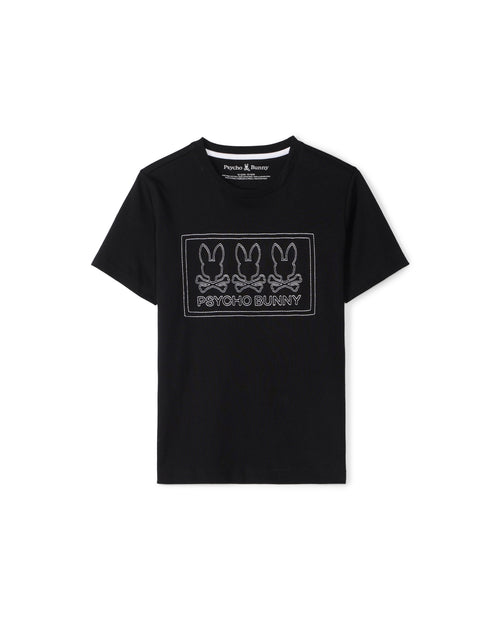 PSYCHO BUNNY CAMISETA NIÑO CUELLO REDONDO NEGRO