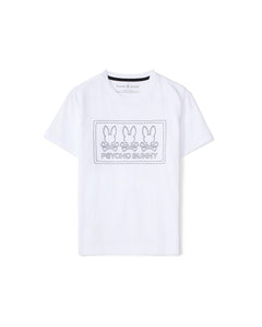 PSYCHO BUNNY CAMISETA NIÑO CUELLO REDONDO BLANCO