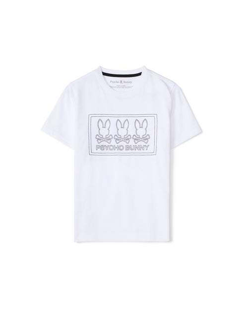 PSYCHO BUNNY CAMISETA NIÑO CUELLO REDONDO BLANCO