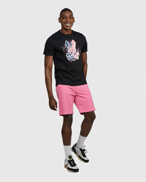 psycho bunny bermudas clasico hombre rosado b6r790s1celpi