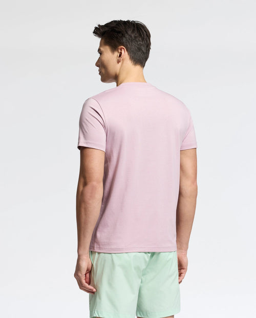 PSYCHO BUNNY CAMISETA HOMBRE CUELLO REDONDO ROSADO