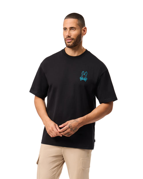 PSYCHO BUNNY CAMISETA HOMBRE CUELLO REDONDO NEGRO