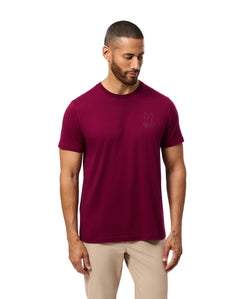 PSYCHO BUNNY CAMISETA HOMBRE CUELLO REDONDO ROJO