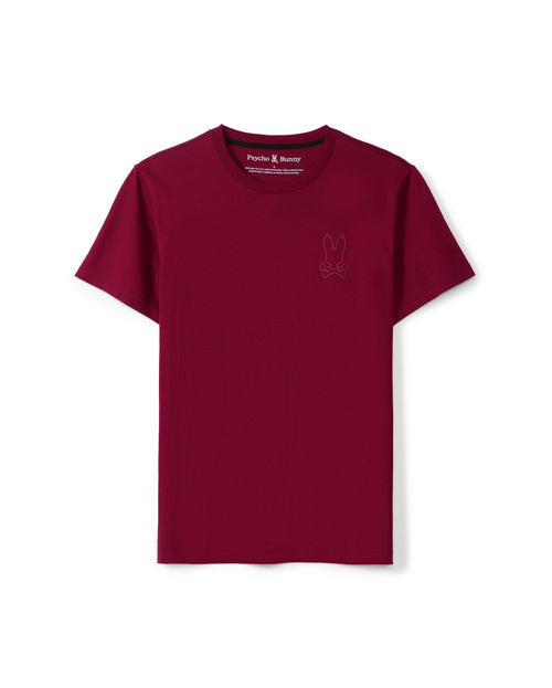 PSYCHO BUNNY CAMISETA HOMBRE CUELLO REDONDO ROJO