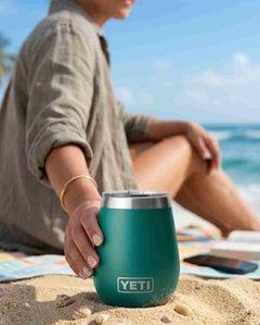 Rambler 10 oz Wine Tumbler MS Black Forest Green 21071505885