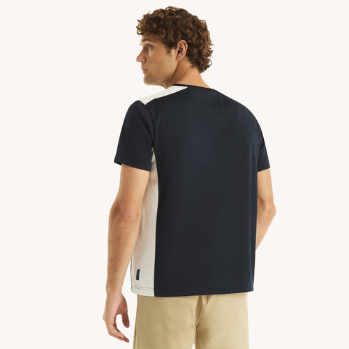 Camiseta corta hombre azul con estampado