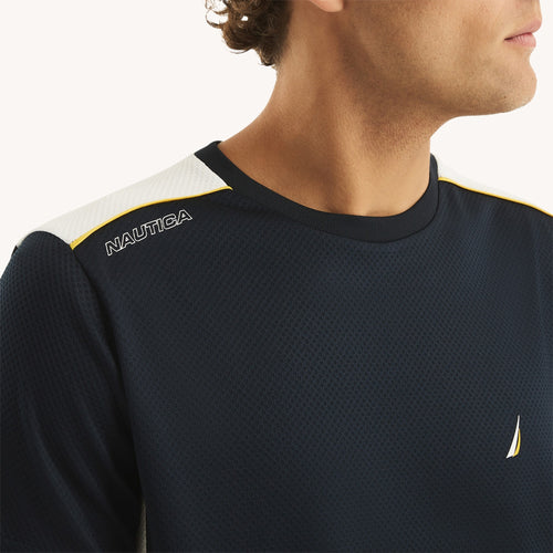 Camiseta corta hombre azul con estampado