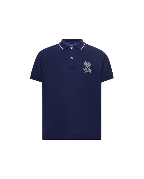 PSYCHO BUNNY CAMISETA TIPO POLO NIÑO AZUL