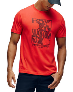 PSYCHO BUNNY CAMISETA HOMBRE CUELLO REDONDO ROJO