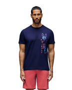 PSYCHO BUNNY CAMISETA HOMBRE CUELLO REDONDO AZUL