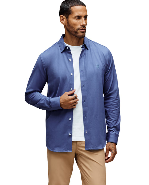 PSYCHO BUNNY CAMISAS HOMBRE AZUL