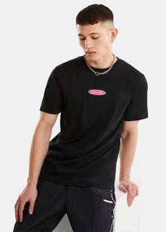 Camiseta negra para hombre con diseño