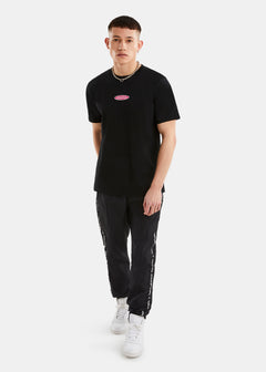 Camiseta negra para hombre con diseño