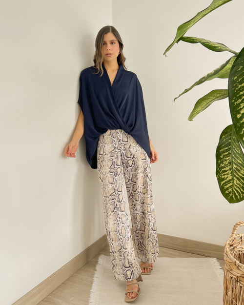 BLUSA PRIMIA DAMA NAVIA AZUL AZUL