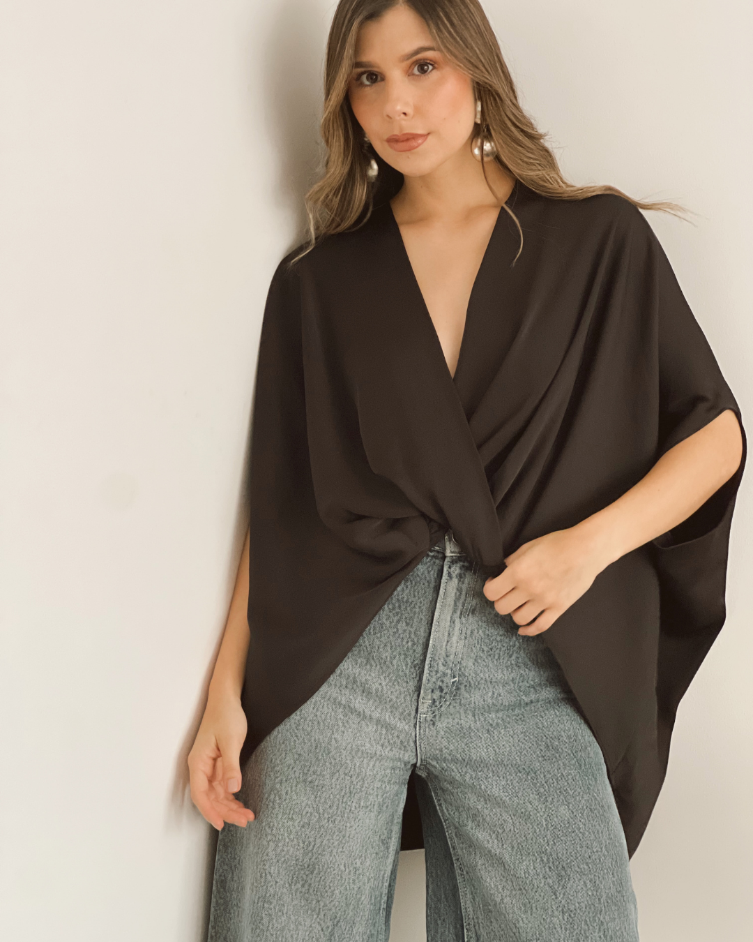 BLUSA PRIMIA DAMA NAVIA NEGRO NEGRO