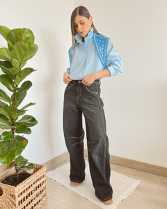 CAMISA PRIMIA DAMA P.017 AZUL AZUL