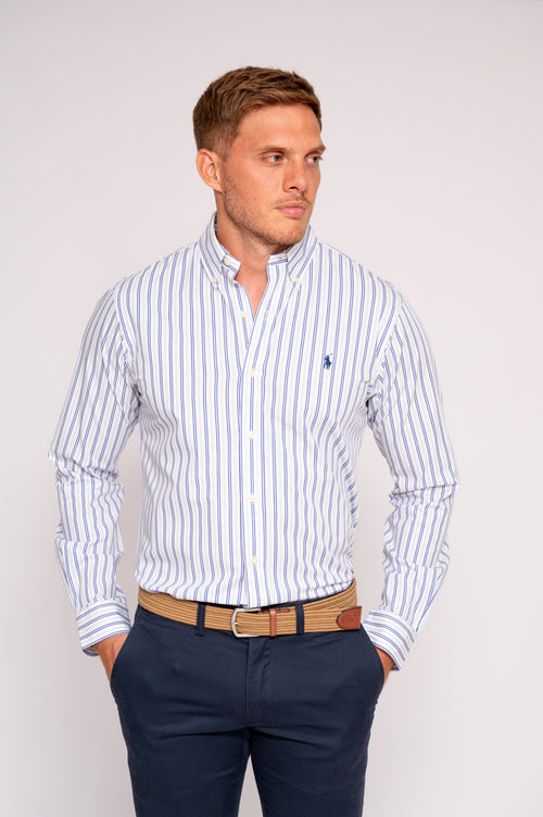 RALPH LAUREN CAMISA MANGA LARGA HOMBRE AZUL