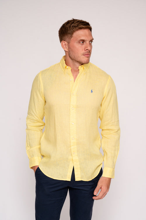 RALPH LAUREN CAMISA MANGA LARGA HOMBRE AMARILLO