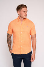 RALPH LAUREN CAMISA MANGA CORTA HOMBRE NARANJA