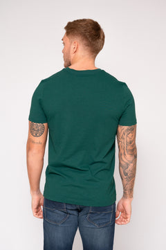 Camiseta verde con estampado para hombre