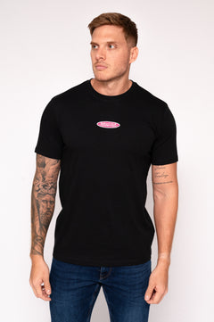 Camiseta negra para hombre con diseño