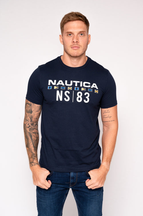 Camiseta con estampado frontal para hombre