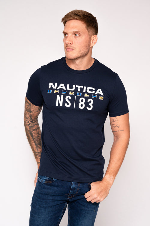 Camiseta con estampado frontal para hombre