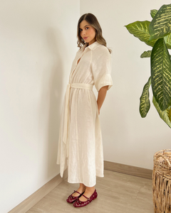 VESTIDO PRIMIA DAMA ROBERTA CREMA CREMA