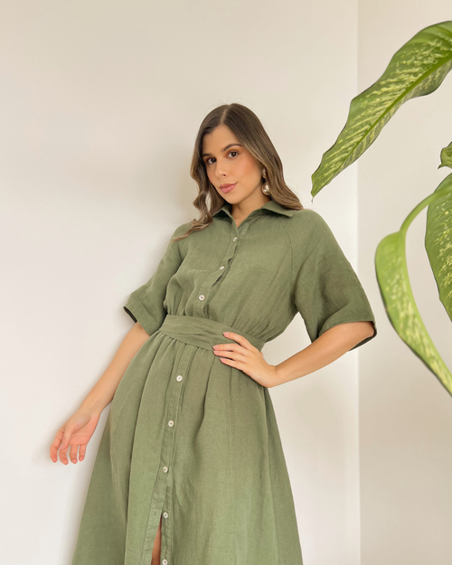 VESTIDO PRIMIA DAMA ROBERTA VERDE VERDE