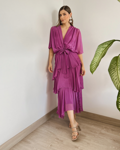 VESTIDO PRIMIA DAMA ROMINA FUCSIA FUCSIA