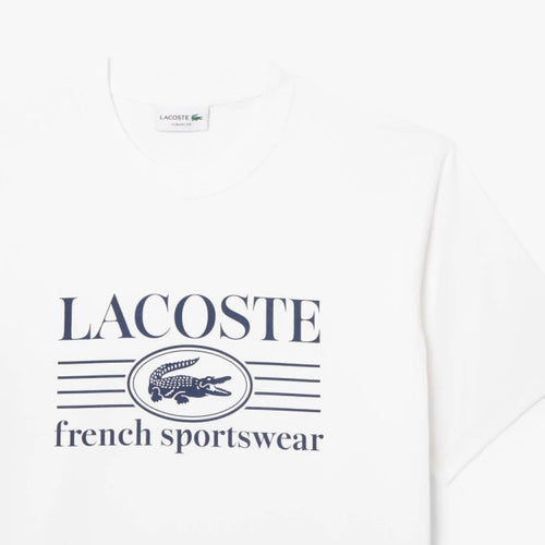 LACOSTE TH126523001 CAMISETA CON ESTAMPADO WHITE