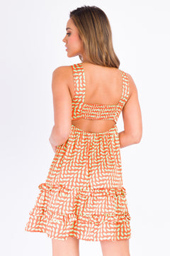 VESTIDO PRIMIA DAMA TOBERIN NARANJA