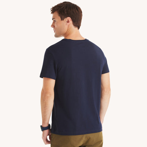Camiseta azul estampada para hombre