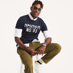 Camiseta con estampado frontal para hombre