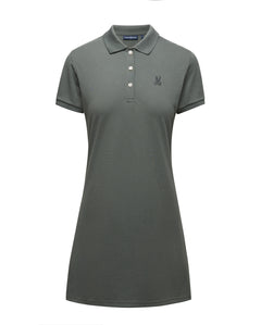 Vestido tipo polo verde para mujer Psycho Bunny